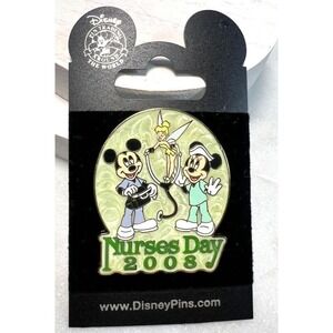 Disney Pin Nurses Day 2008 LE 3500 Dr Mickey‎ Nurse Minnie Tinkerbell RN LVN Med